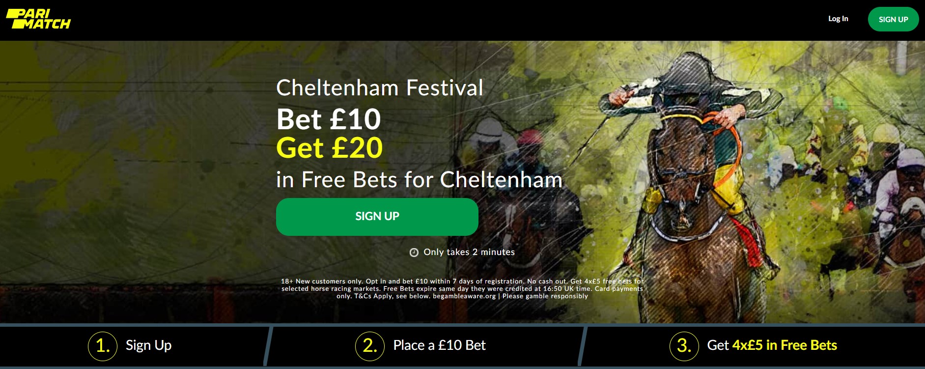 Parimatch Cheltenham Bet 10 Get 20
